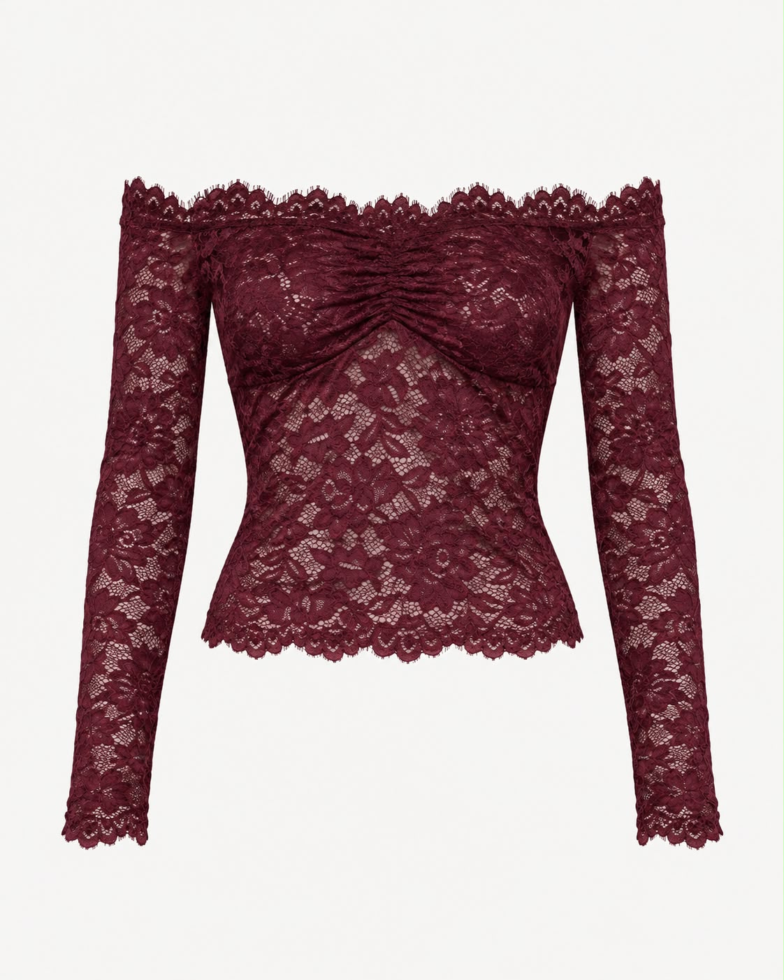 Aura Cocoa Lace Blouse