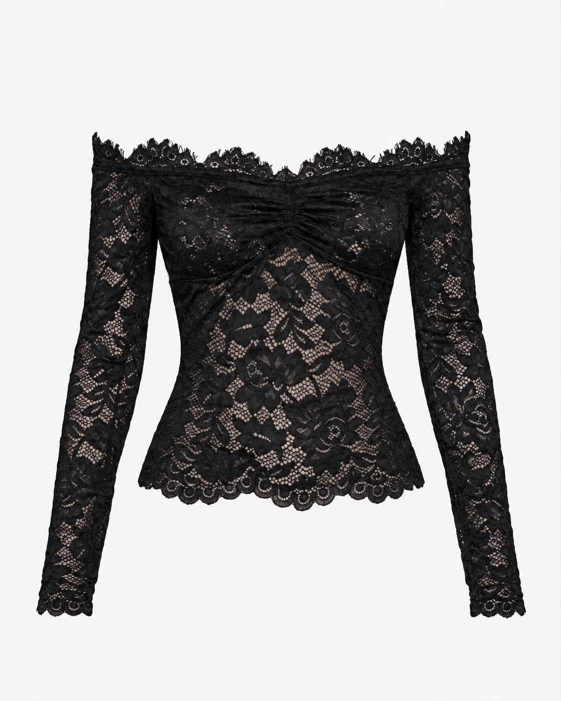 Aura Cocoa Lace Blouse