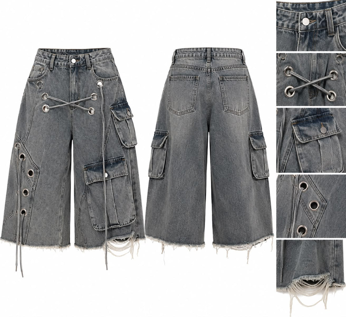 Calça Jeans Cargo Urban Lace
