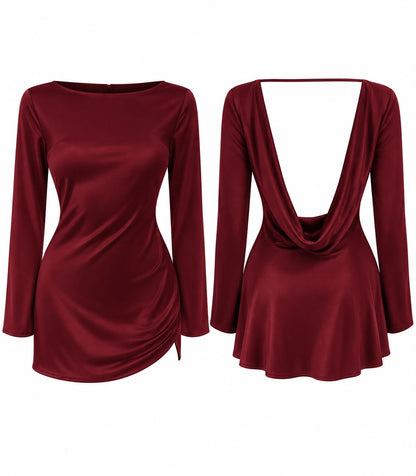Vestido Aura Satin Noir